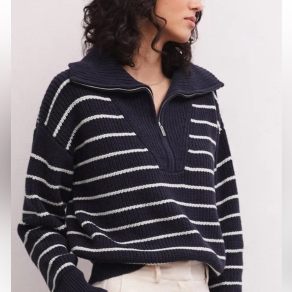 Z supply villa half zip sweater